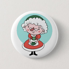 Frau Claus Weihnachts-Taste Button