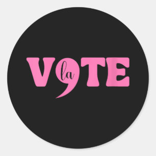 Frau Comma La Kamala Harris Punctuation La Elect Runder Aufkleber