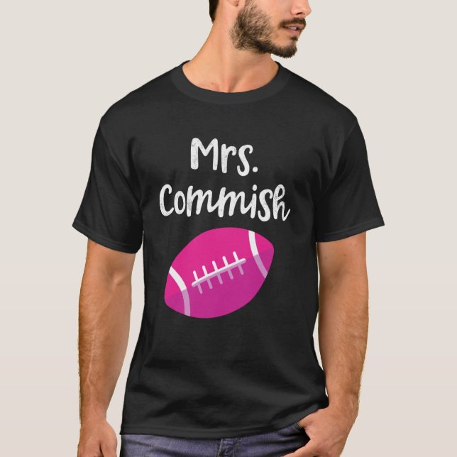 Frau Commish Fantasy Football League Kommissarin W T-Shirt (Vorderseite)