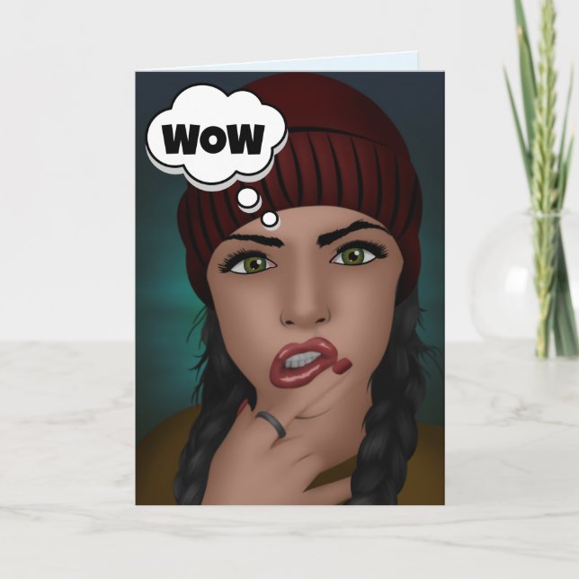 FRAU COMPLIMENTARY SIE SEHEN DEN MARVELOUS GEBURTS KARTE (Vorderseite)