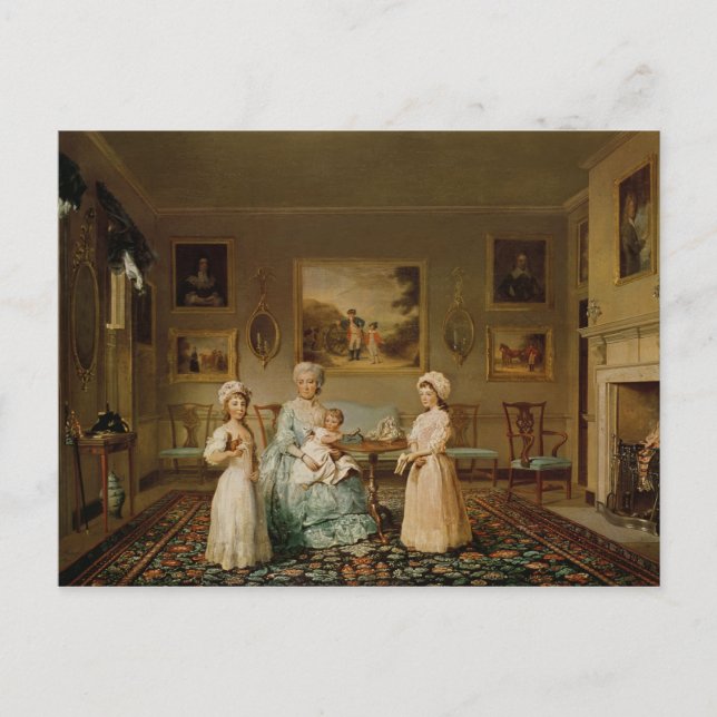 Frau Congreve und ihre Kinder Postkarte (Vorderseite)