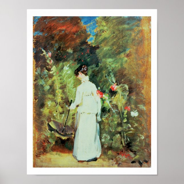 Frau Constable in ihrem Garten Poster (Vorne)