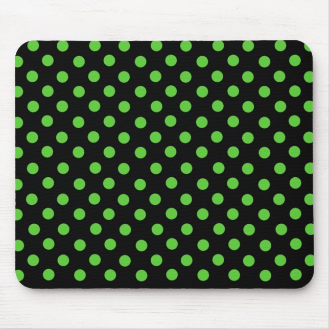 Frau Cookies Green Spot Polka Dot Mousepad (Vorne)