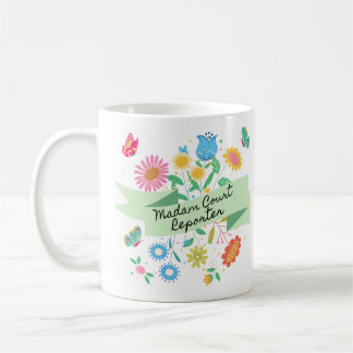 Frau Court Reporter Frühjahrs-Tasse Kaffeetasse