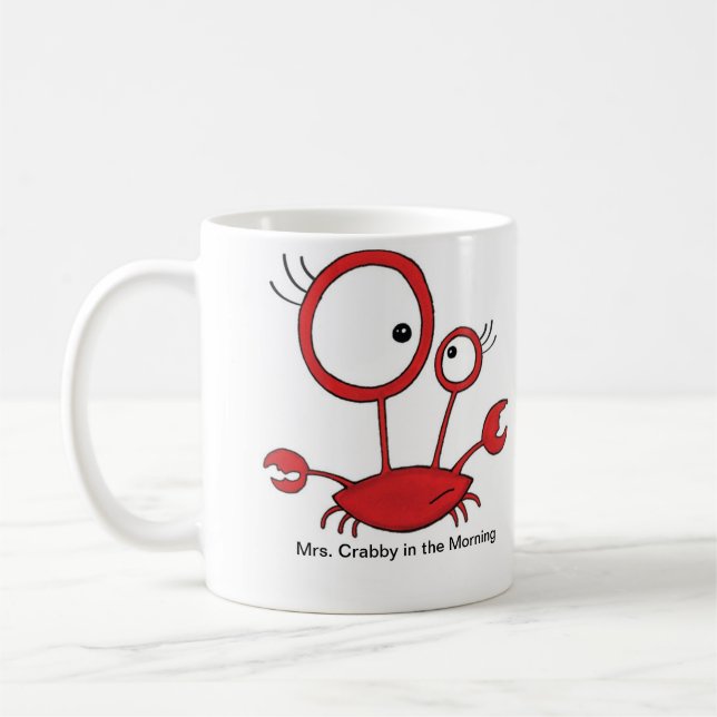 Frau Crabby morgens Kaffeetasse (Links)