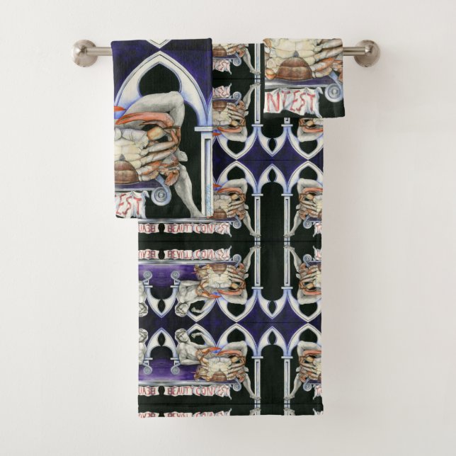 Frau Crabtree, Preisträgerin der neuen Welt Badhandtuch Set (Insitu)