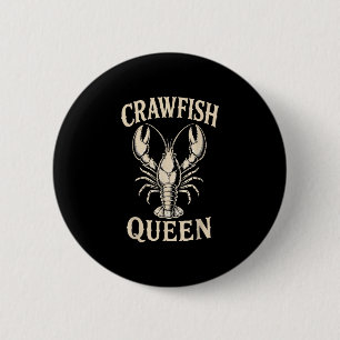 Frau Crawfish-Kochfest Krebse Mom Meeresfrüchte-Fe Button
