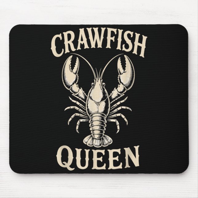 Frau Crawfish-Kochkrabben-Mutter-Meeresfrüchte-Fes Mousepad (Vorne)