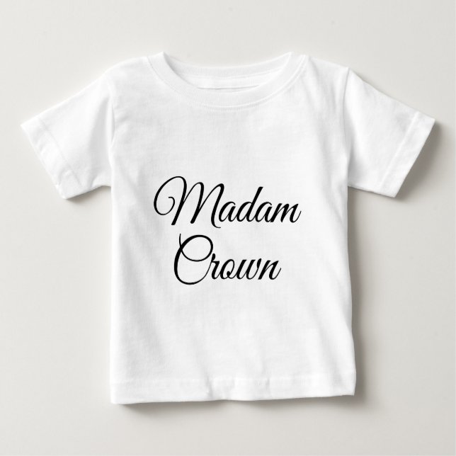 Frau Crown Baby T-shirt (Vorderseite)
