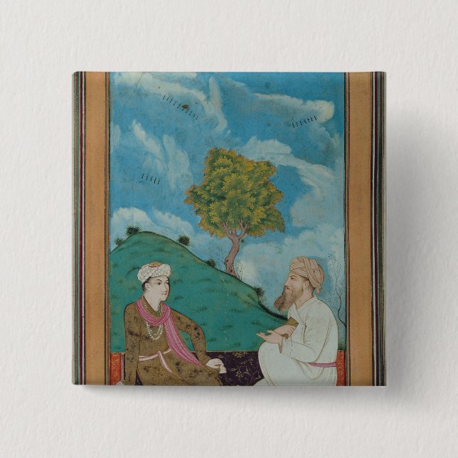 Frau D-181 fol.9 ein Lehrer und sein Schüler, 1674 Button (Vorderseite)