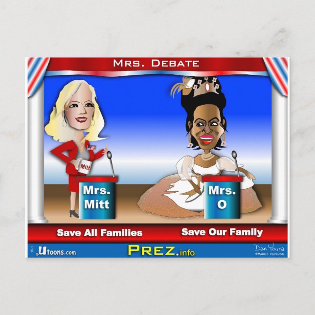 Frau Debate Postkarte (Vorderseite)