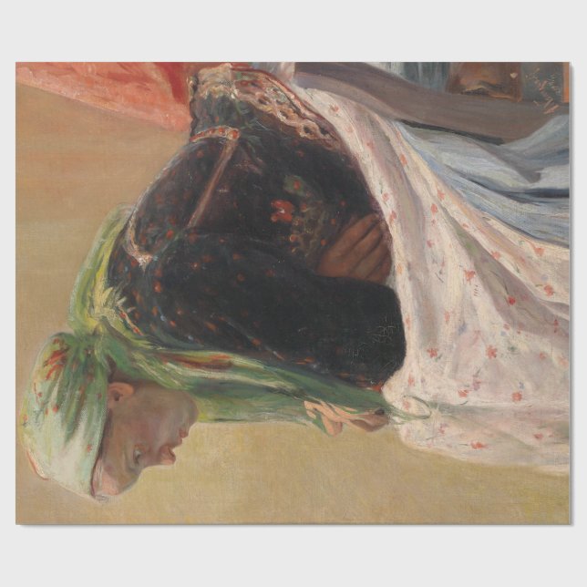 Frau Deep in Thought (von Oleksa Novakivskiy) Geschenkpapier (Flach)