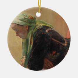 Frau Deep in Thought (von Oleksa Novakivskiy) Keramik Ornament