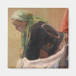 Frau Deep in Thought (von Oleksa Novakivskiy) Magnet
