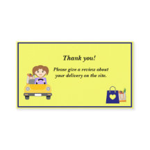 FRAU Delivery Driver Vielen Dank, dass Sie die Übe