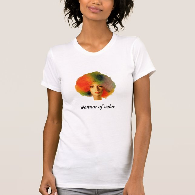 Frau der Farbe T-Shirt (Vorderseite)