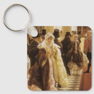 Frau der Mode von Tissot, Vintage viktorianische K Schlüsselanhänger