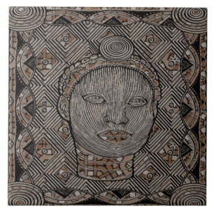 Frau der Stamm Keramik-Foto-Fliese Fliese