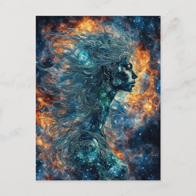 Frau der Sterne Postkarte (Vorderseite)