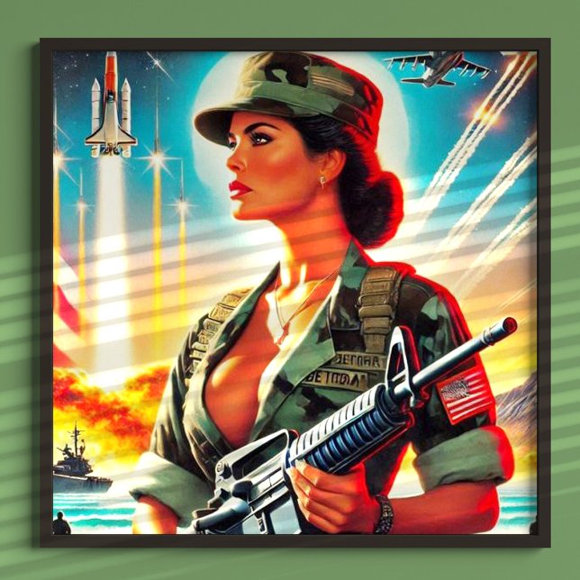 Frau der Vintagen Armee Poster (Von Creator hochgeladen)