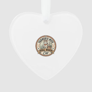 Frau des Bauern Ländliche Frauen Katze Frau des Ba Ornament