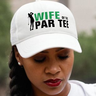 Frau des Par Tee Grün & Weiß Braut Truckerkappe