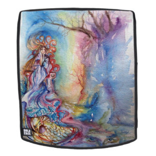 FRAU DES SEES Rosa Blaue Fantasie Rucksack