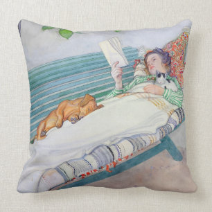 Frau, die auf einer Bank liegt, 1913 (w/c auf Kissen