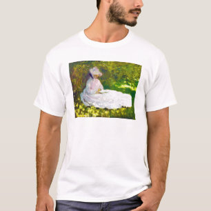 Frau, die Claude Monet liest T-Shirt