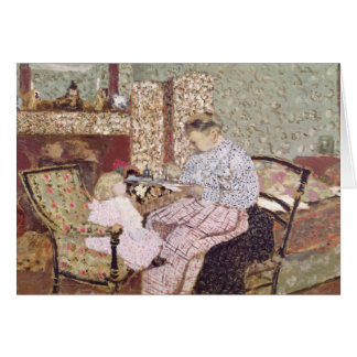 Frau, die ein Kind, 1901 füttert