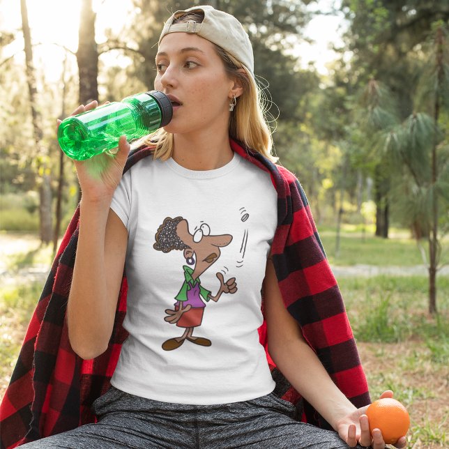 Frau, die eine Münze Drehe T-Shirt (Von Creator hochgeladen)