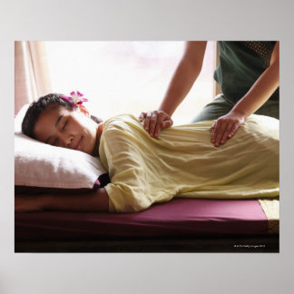Frau, die Massage #1 erhält Poster