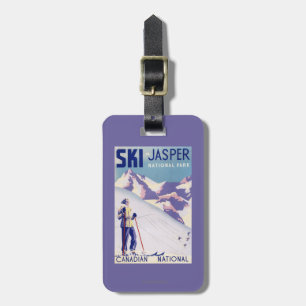 Frau, die offenes Steigungs-Plakat aufwirft Gepäckanhänger