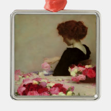 Frau, die Potpourri herstellt (von Herbert Draper)