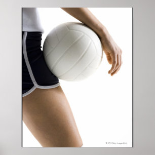 Frau, die Volleyball spielt Poster
