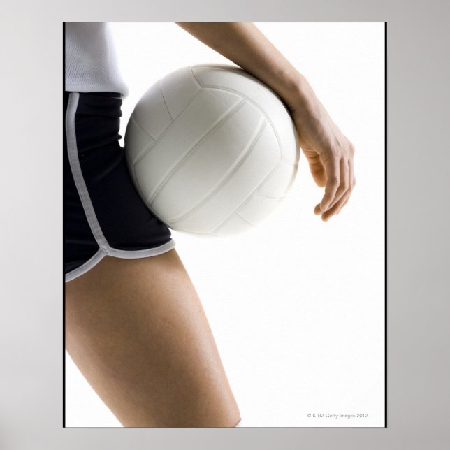 Frau, die Volleyball spielt Poster (Vorne)