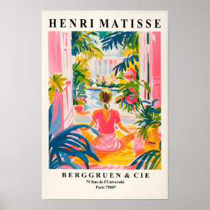 Frau, die Yoga-Poster macht, Meditations-Wandkunst Poster