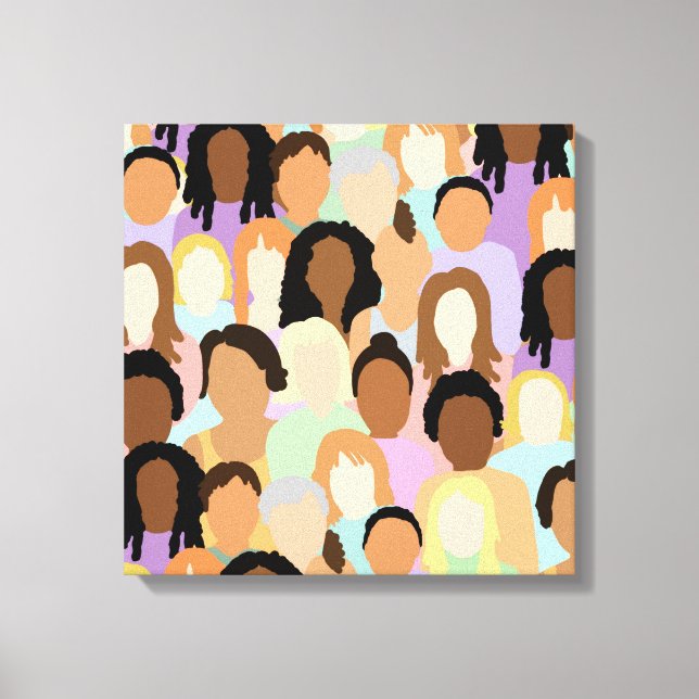 Frau | Digitale Kunst Leinwanddruck (Vorderseite)