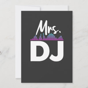 Frau Dj Ehefrau Disc Jockey Einladung