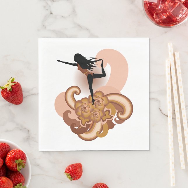 Frau Doing Yoga Serviette (Von Creator hochgeladen)