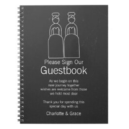 Frau Doodle Lesbian Brides Guestbook Notizblock