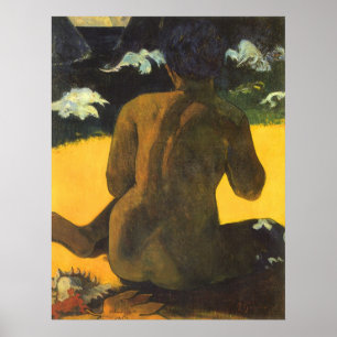 Frau durch das Meer durch Paul Gauguin, Vintage Poster