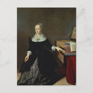 Frau durch eine Jungfrau Postkarte