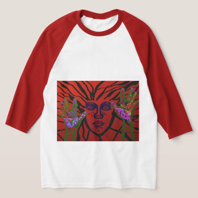 Frau durchbricht Wand T-Shirt (Ablage )