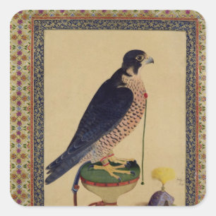 Frau E-14 Falcon, von einem Moraqqa Quadratischer Aufkleber