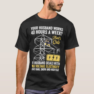 Frau eines Elektriker-Monteurs Monteur-Ehepartneri T-Shirt