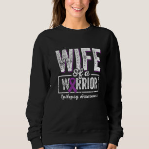 Frau eines Kriegers Epilepsie Frau Lila Band Supp Sweatshirt