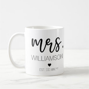 Frau Elegant Individuelle Name Wedding New Couple Kaffeetasse