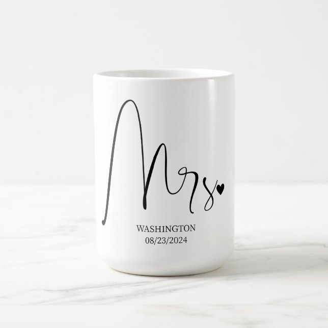 Frau Elegant Scripted Wedding Coffee Tasse (Mittel)