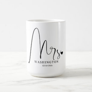 Frau Elegant Scripted Wedding Coffee Tasse